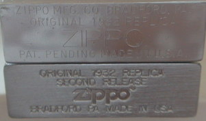 zippo 1932レプリカ　セカンドリリース